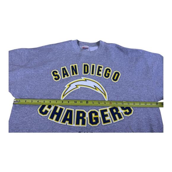 Vintage 90s San Diego Chargers Graphic Crewneck Sweatshirt Gray XL Made In USA - Picture 12 of 15